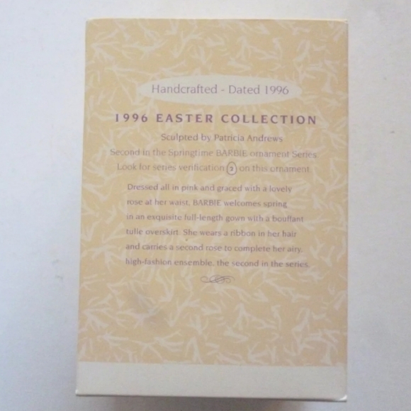 VTG 1996 HALLMARK KEEPSAKE ORNAMENT "SPRINGTIME BARBIE" COLLECTOR'S SERIES - Picture 2 of 5